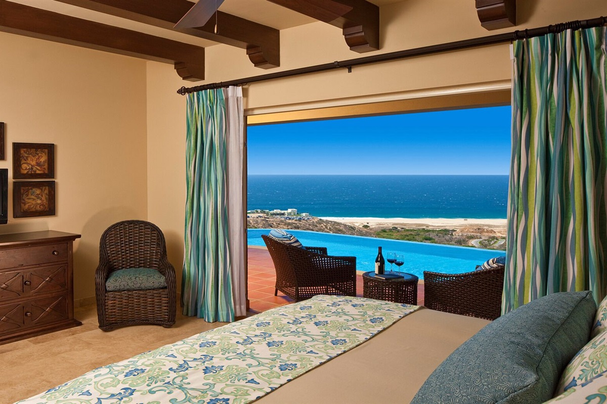 Private Pool and Bedroom over looking Pacific Ocean at Montecristo, Vacation Travel Exclusives