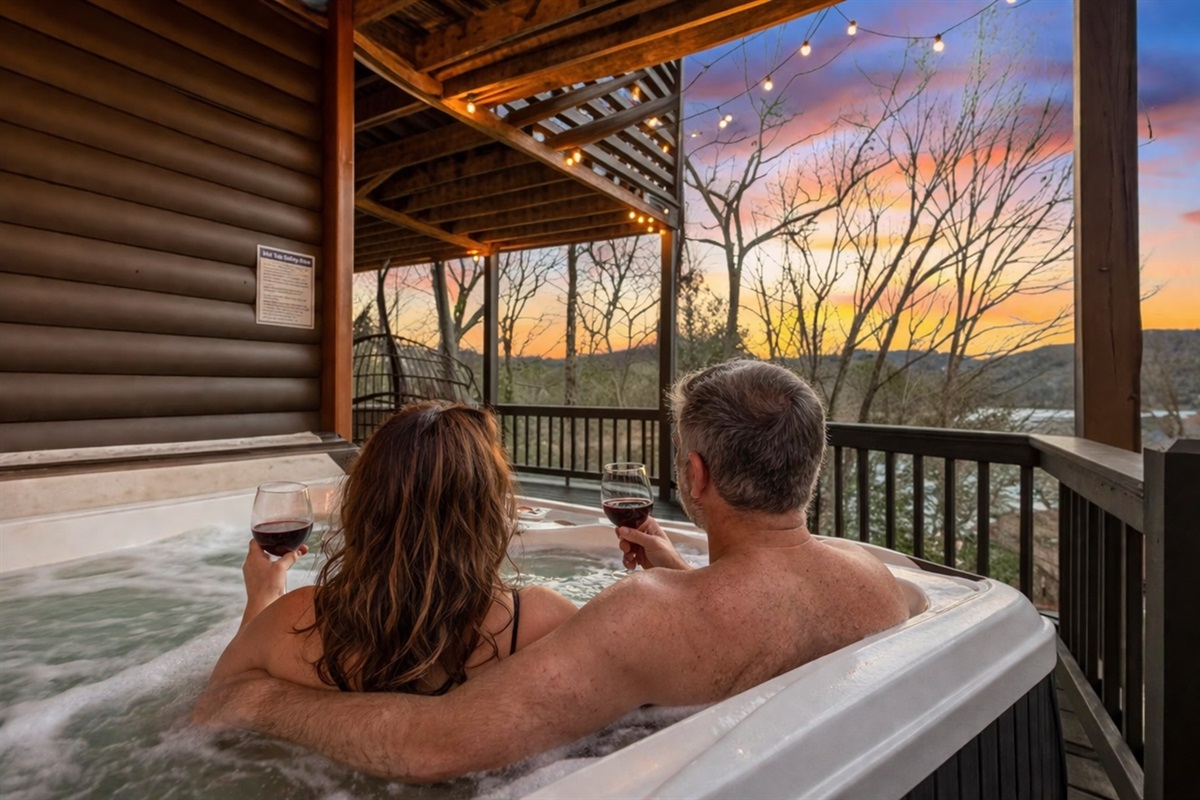 Hot tub under the stars… because you deserve this ✨