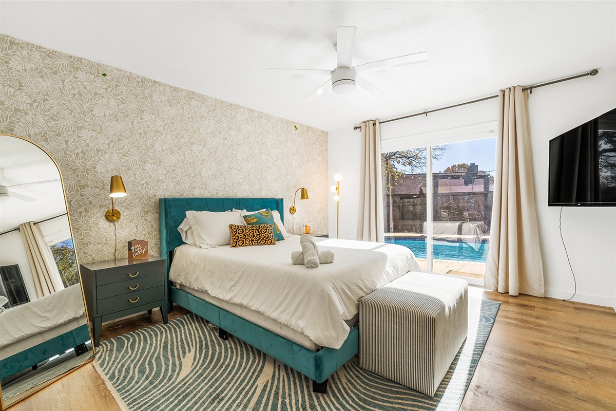 Sleep soundly in serene luxury 🛏️💤, with soft bedding and tranquil tones for a restful retreat.