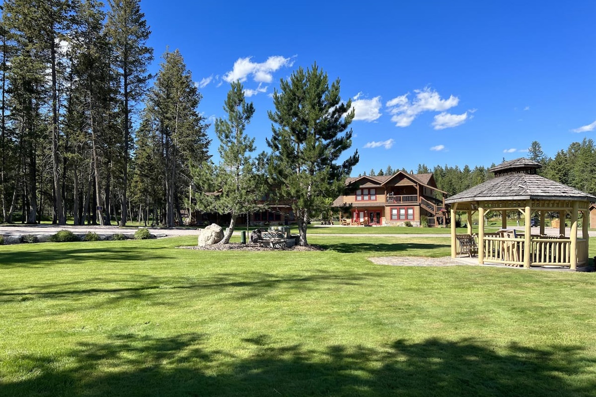 Gazebo with corn hole games and more