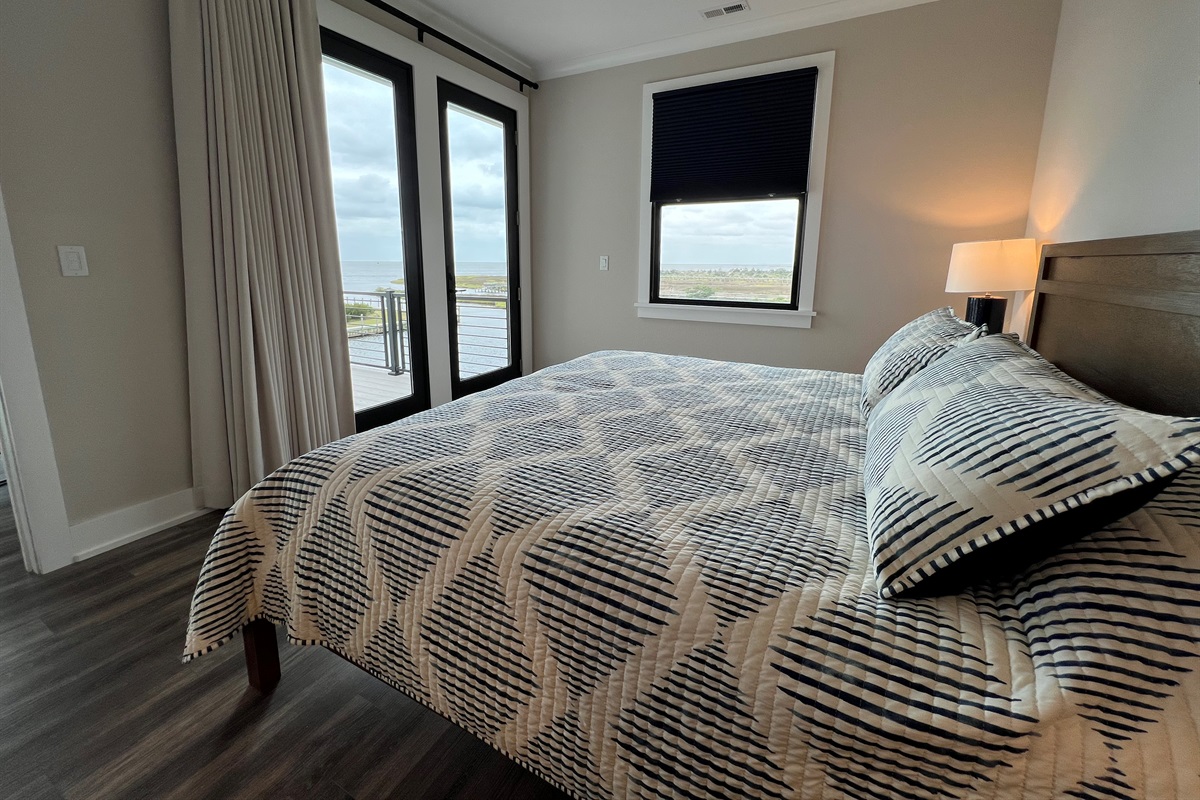 Beautiful views from the top floor king with ensuite.
