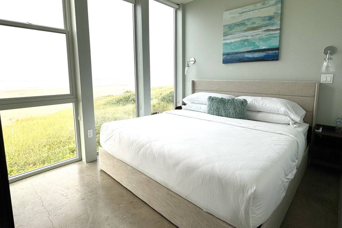Ocean Views from West 
Master bedroom with full bath and 4K smart TV
