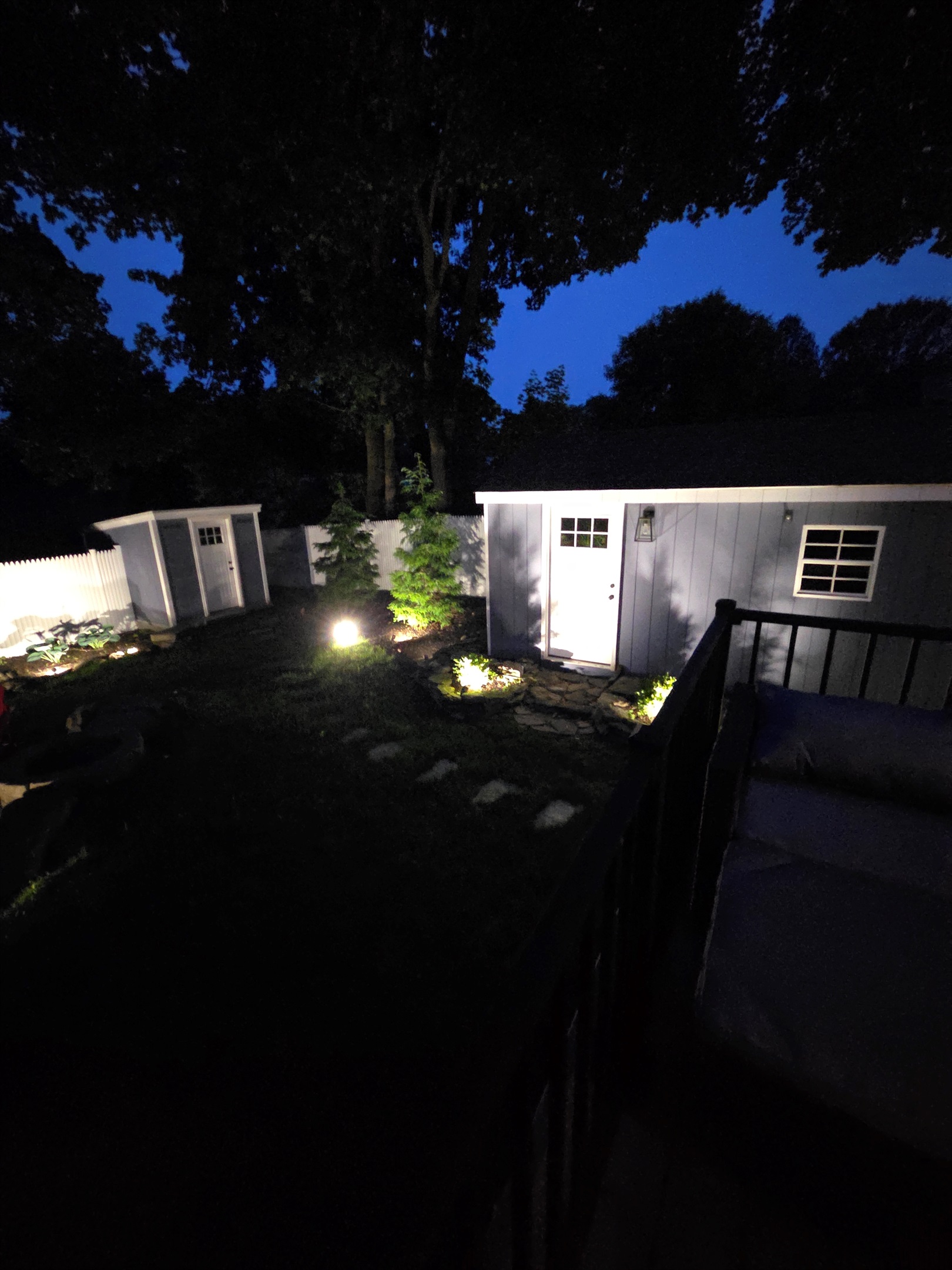 Backyard comes to Life with Automatic Lights