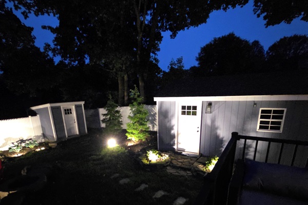 Backyard comes to Life with Automatic Lights