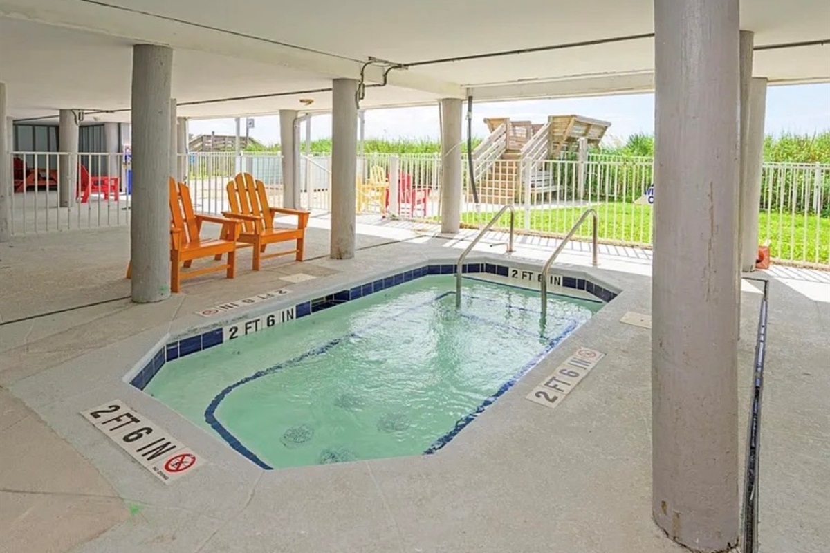 Hot tub under the building!