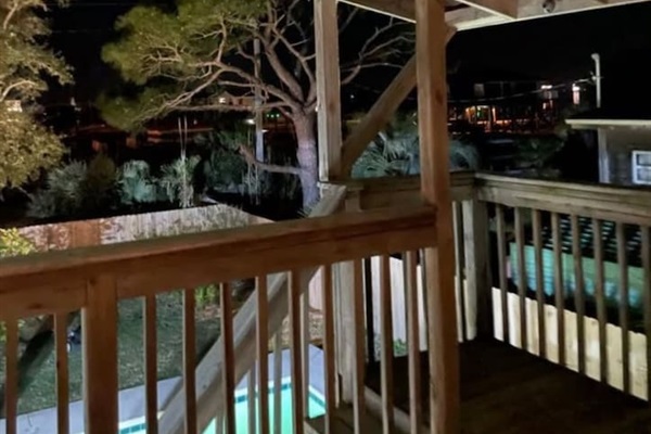 Deck with a View: Enjoy starlit evenings overlooking the pool and lush surroundings!