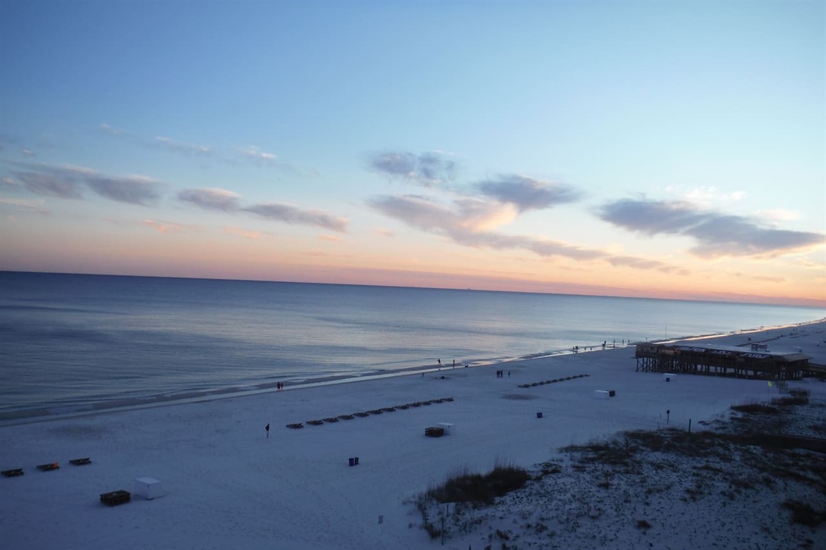 Balcony view in the evening