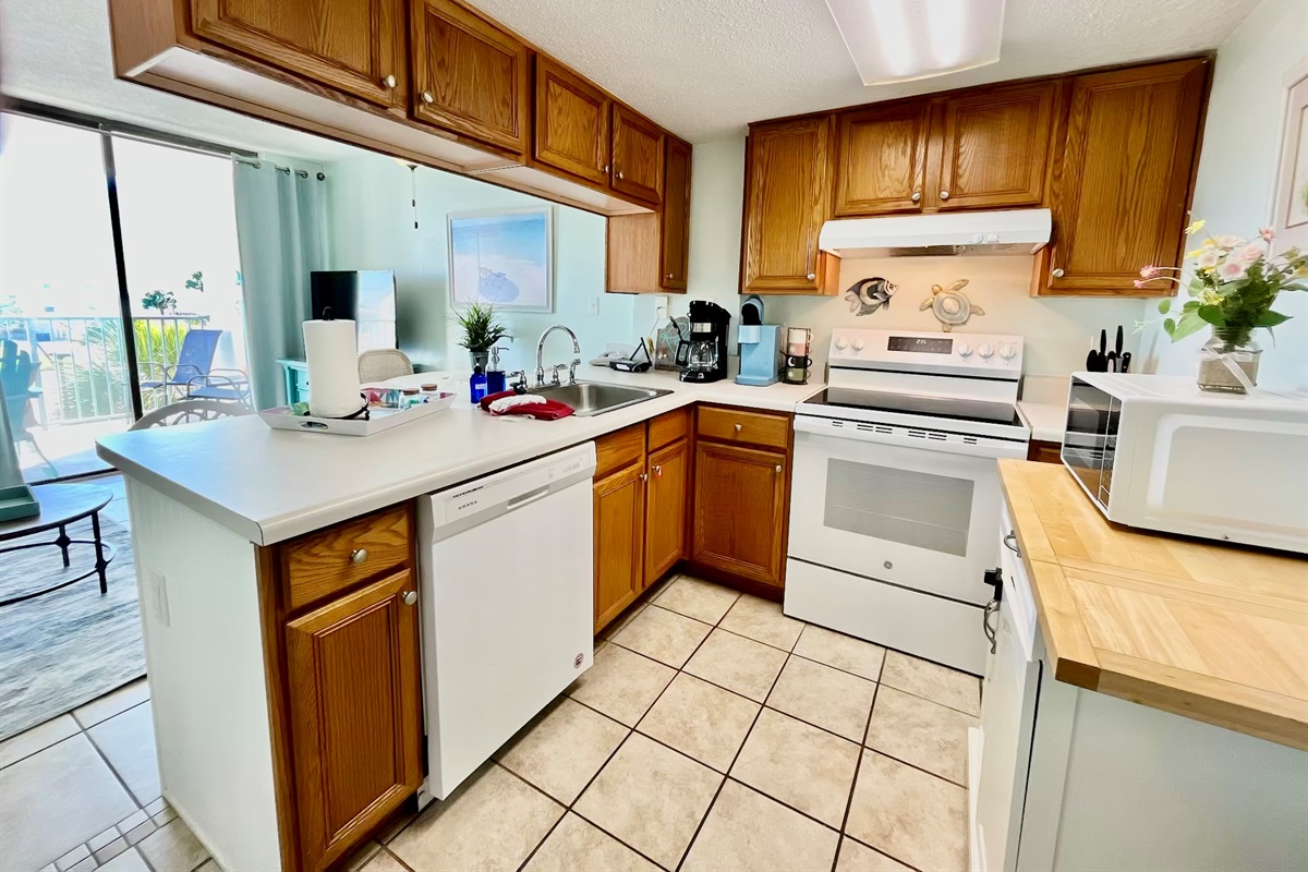 You will enjoy cooking in this precious kitchen!