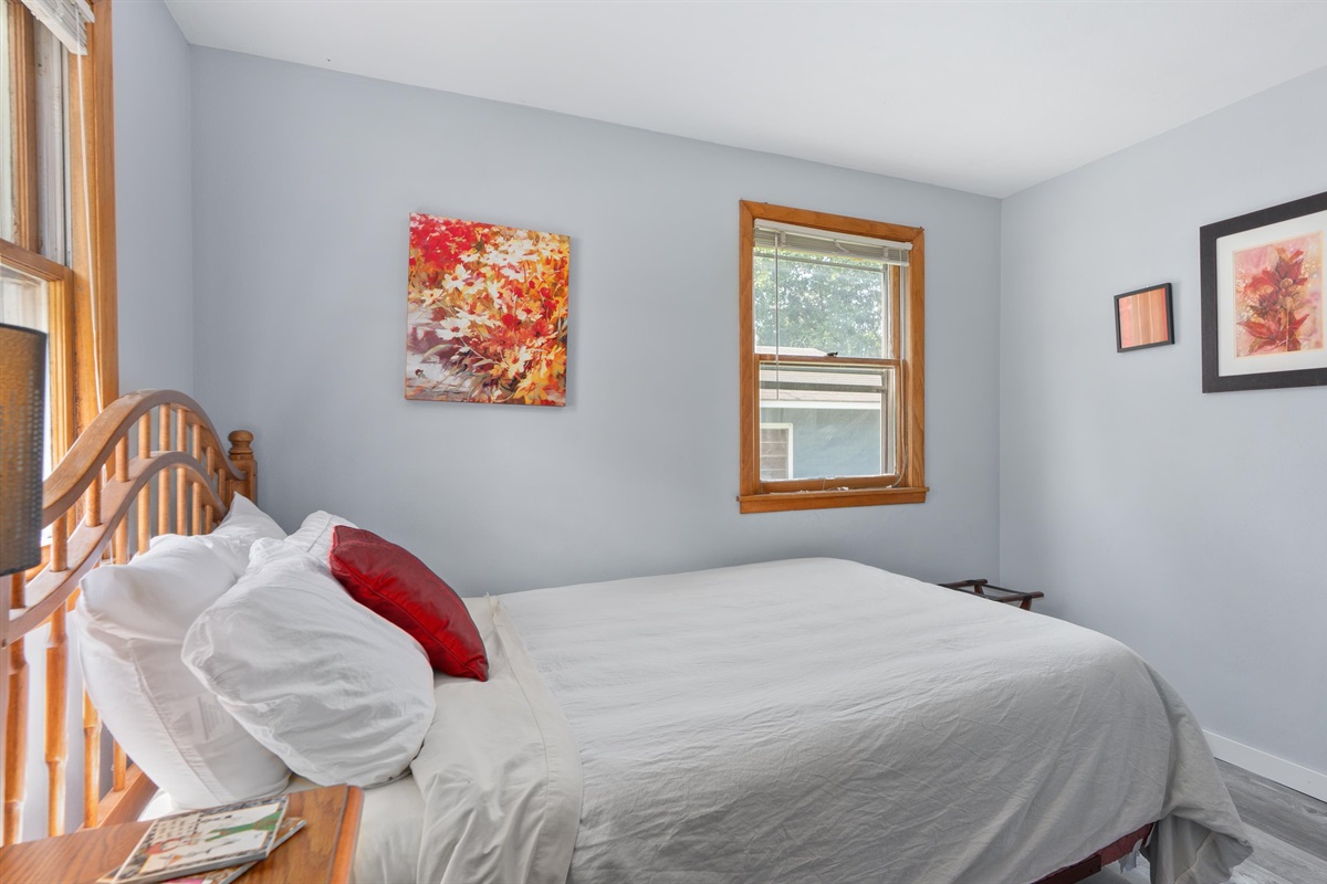 Enjoy the comfortable queen bed upstairs.