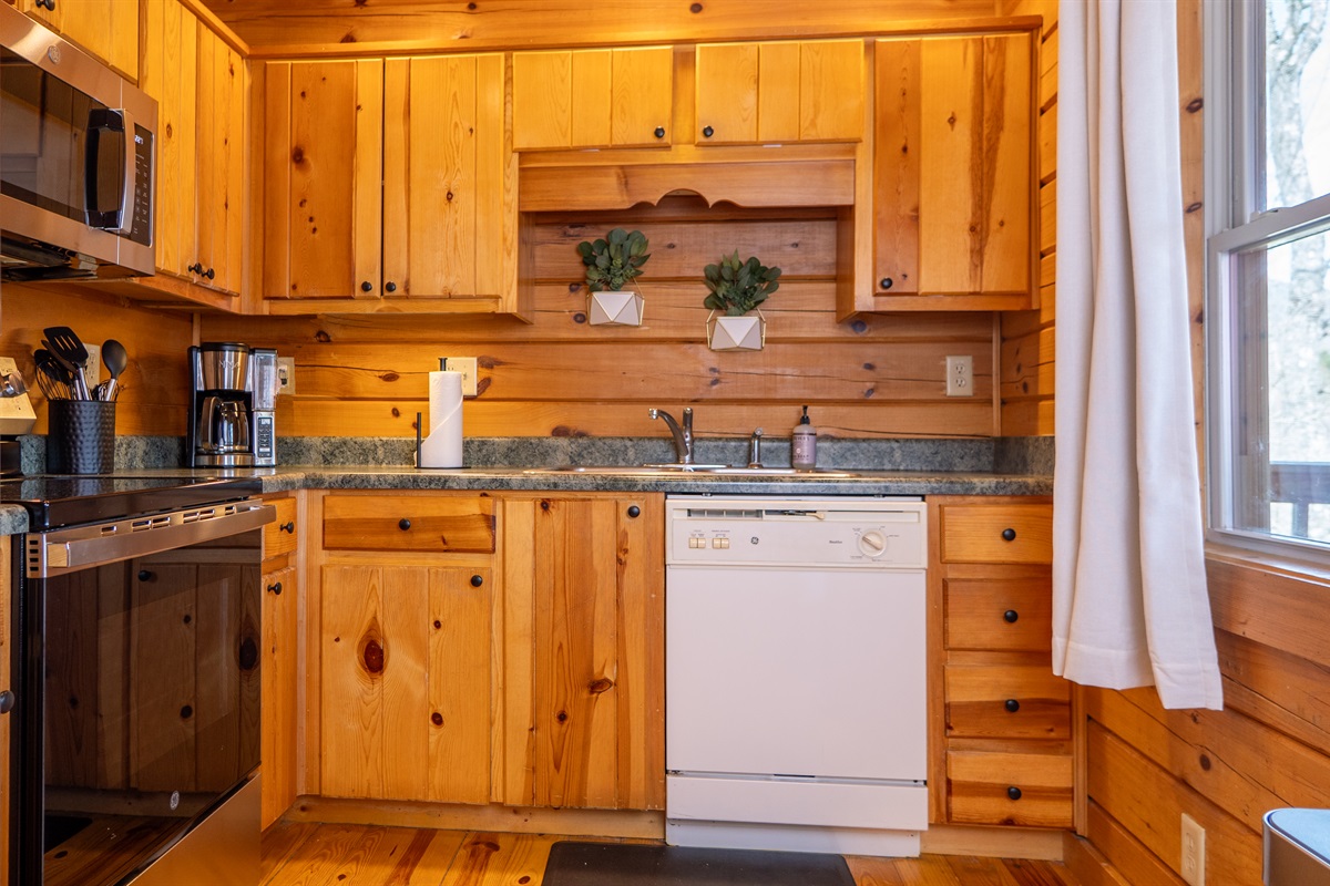 The kitchen has everything you need to prepare delicious meals.