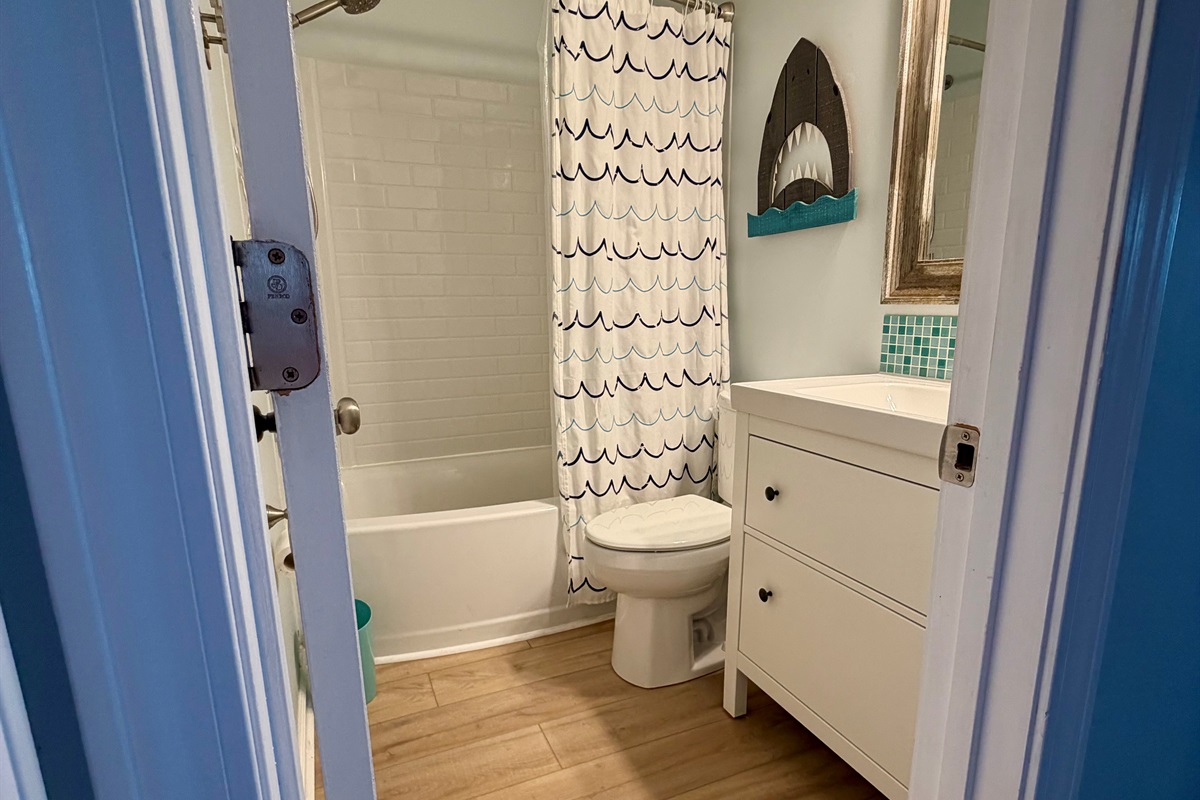 Guest bathroom w/shower/tub combo