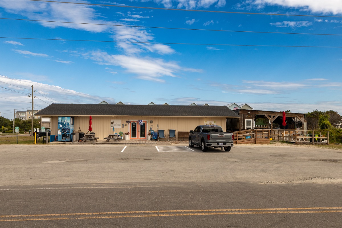 Tiki Bar is conveniently right across the street