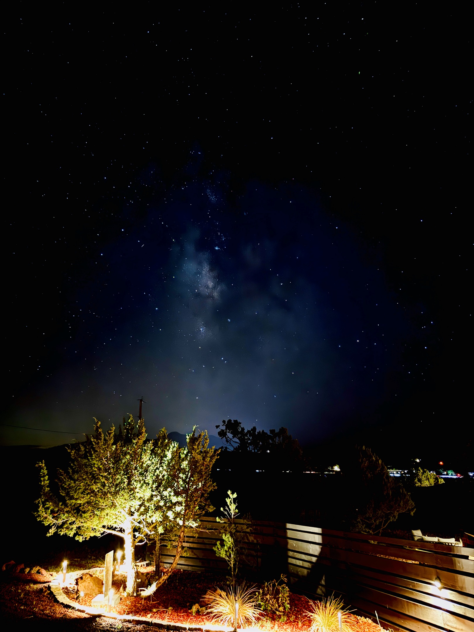 We are in dark sky community where Milky Way shines many times of the year with blind eye