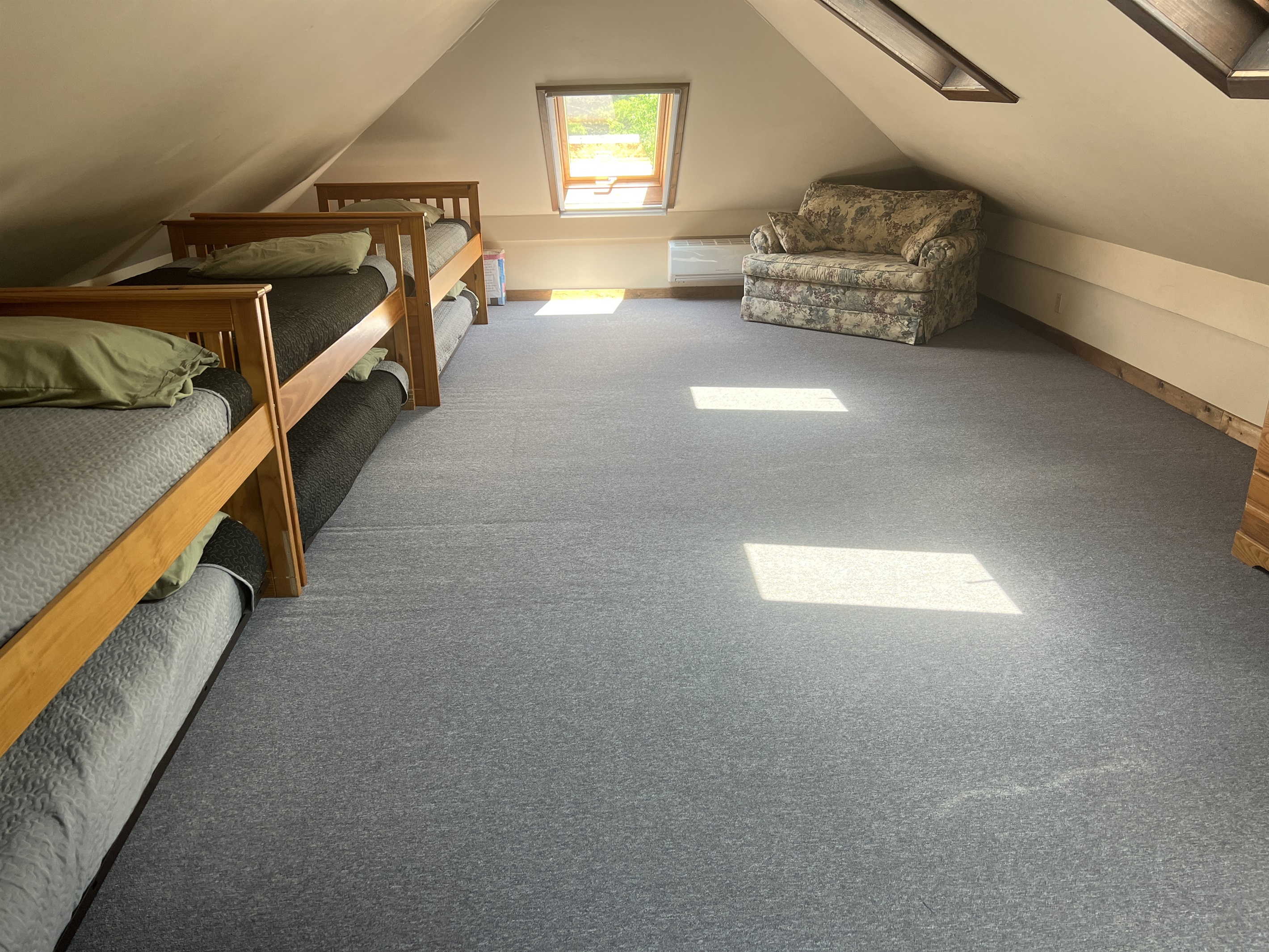 Loft bunk bedroom #3 with 3 twins and trundles, great for the kiddos!