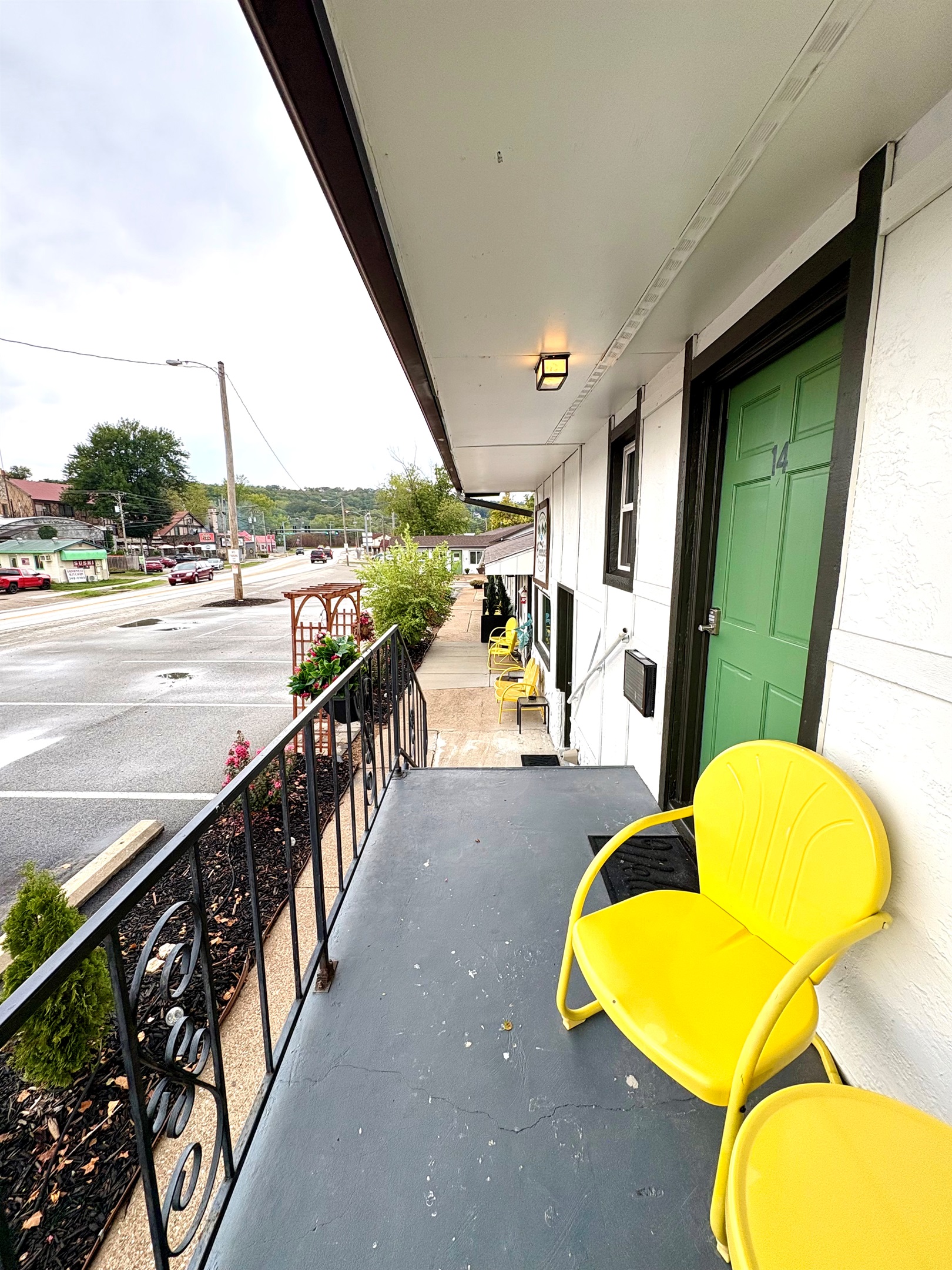 Door and seating area by your door.