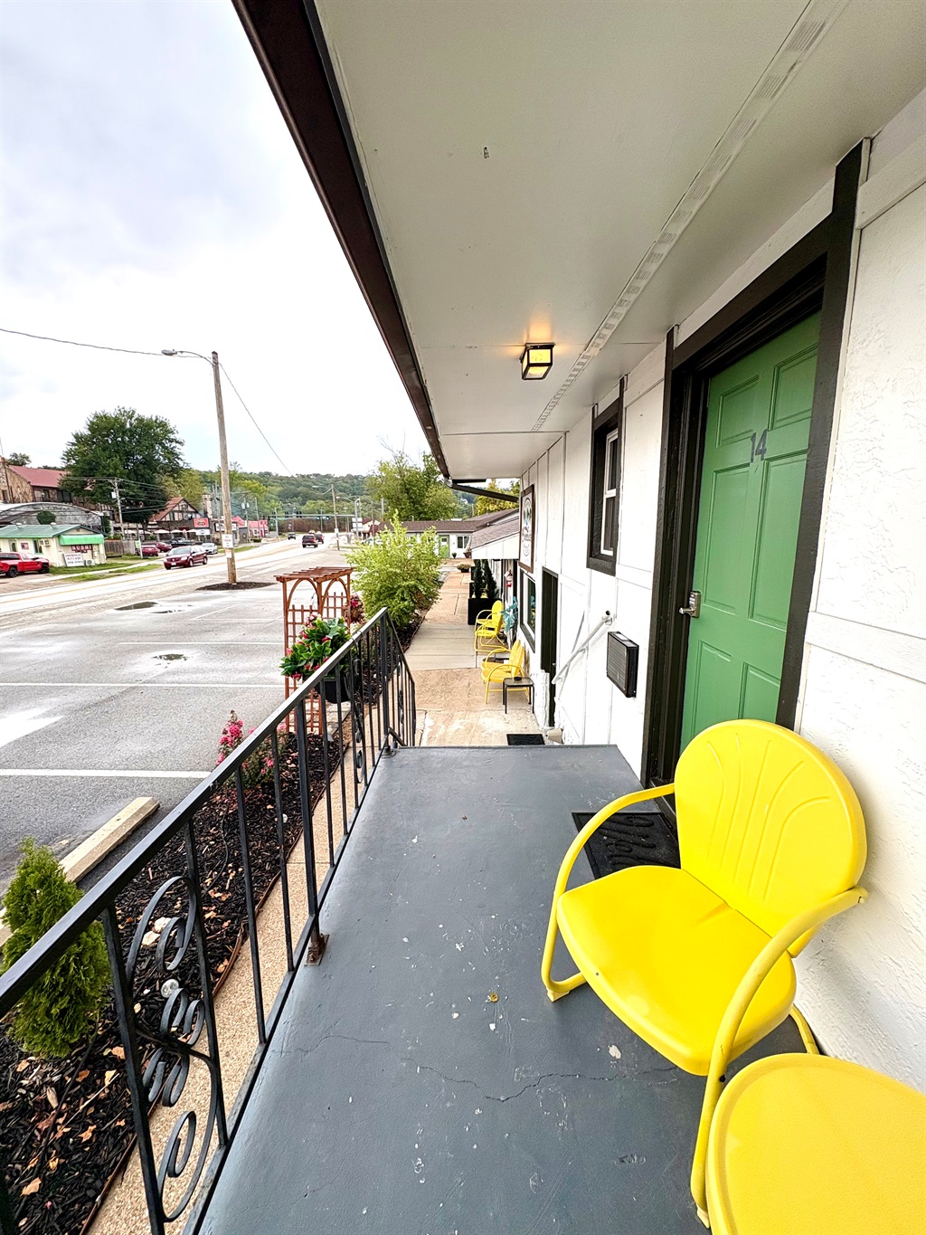 Door and seating area by your door.