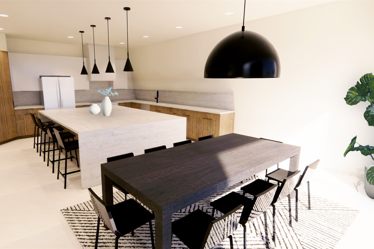 A beautifully designed kitchen where coastal mornings begin and family meals come together effortlessly.