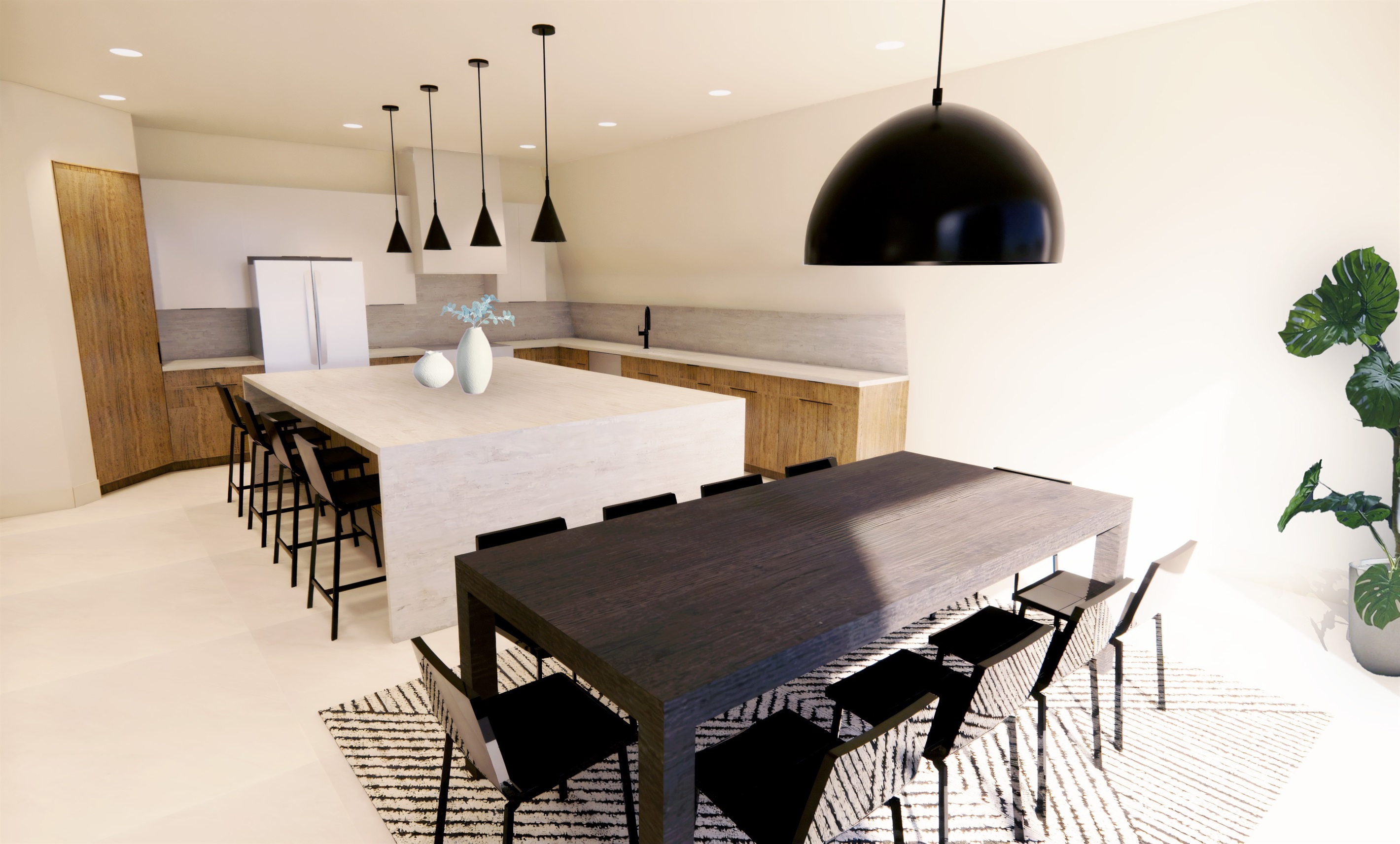 A beautifully designed kitchen where coastal mornings begin and family meals come together effortlessly.