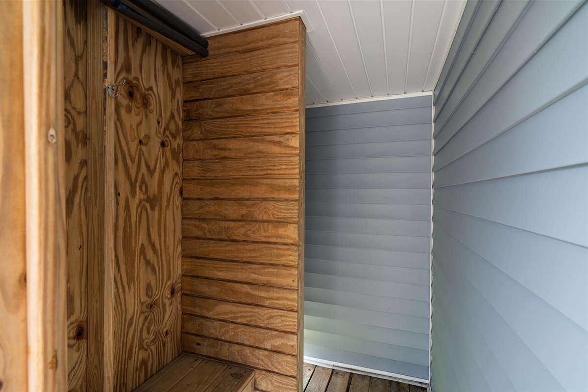 Outdoor Shower Seating Area