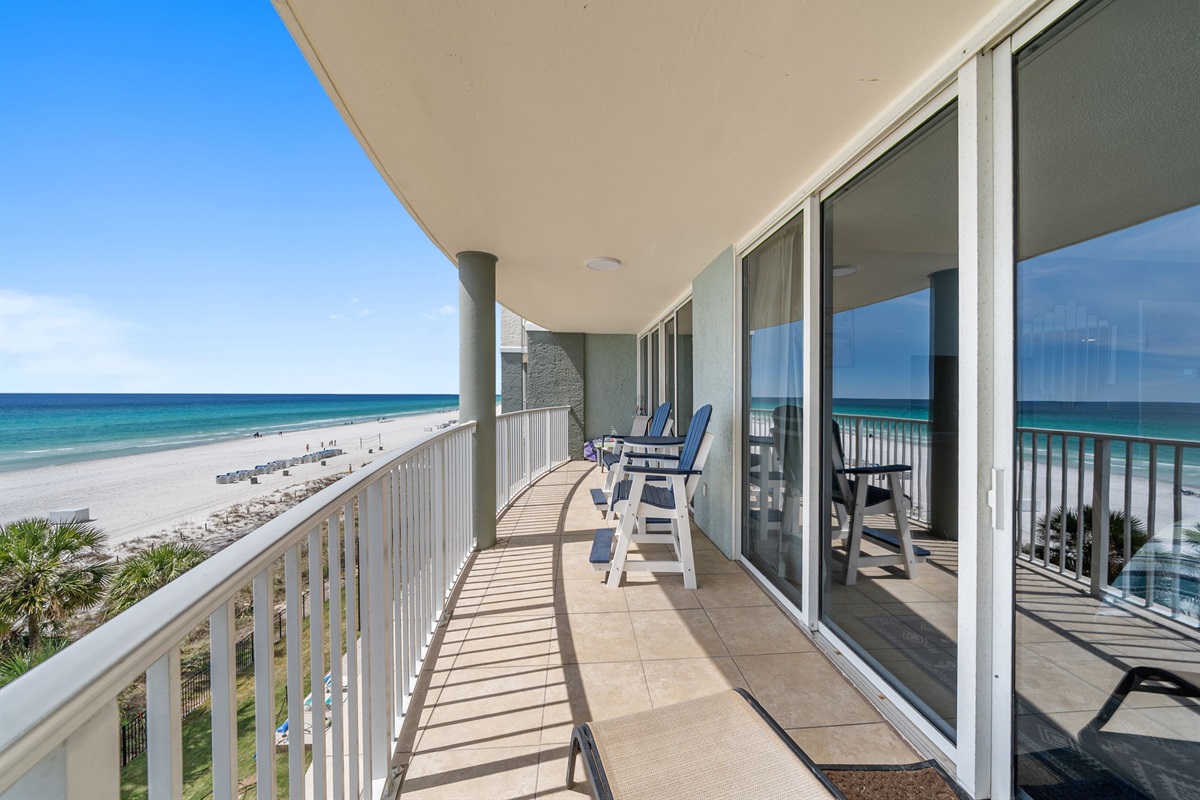 The beach view is stunning