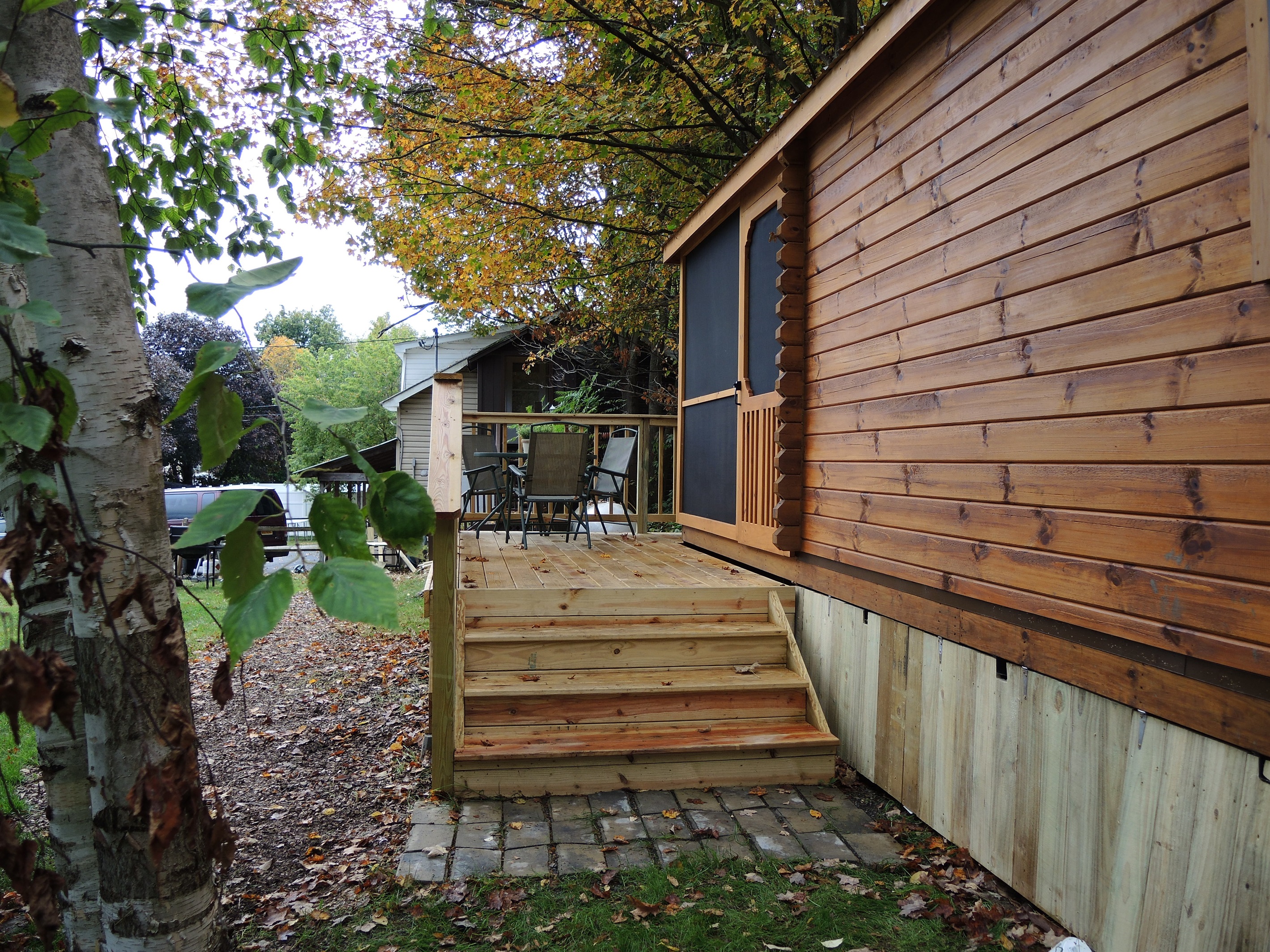 Entrance on side porch