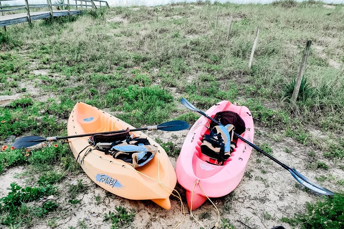 Enjoy use of our sea kayaks at your own risk! Life jackets provided.