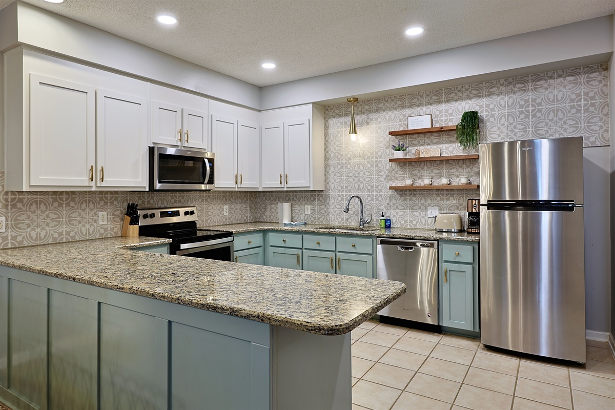 Kitchen with full size appliances