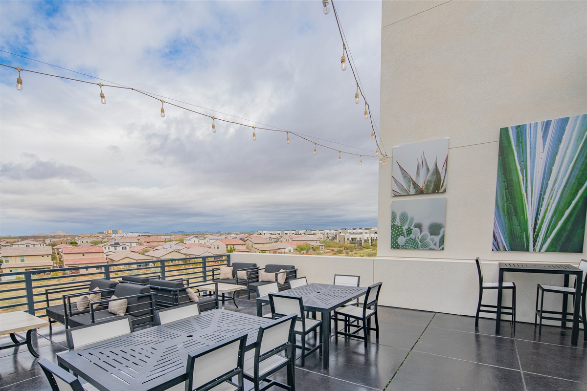 Rooftop patio area at the complex. Just down the hall from the unit.