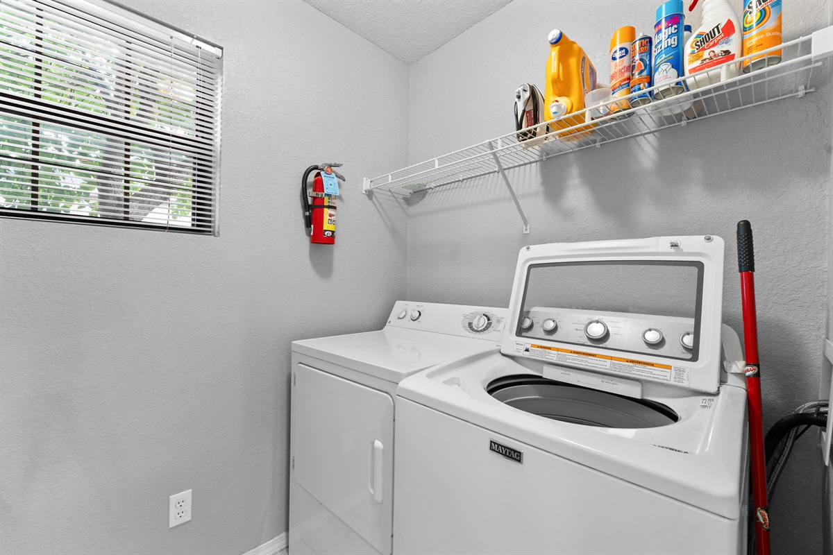 In-unit laundry helps keep longer stays, family trips, and lake days much easier.