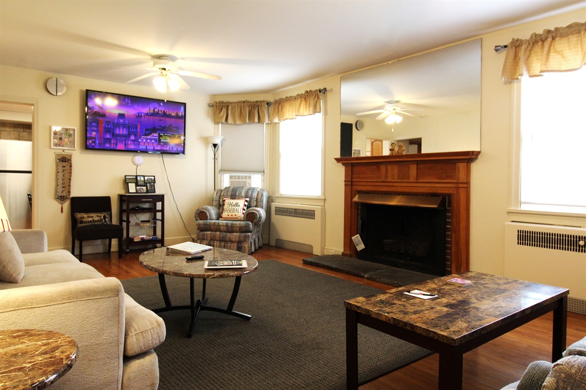 Cooperstown Baseball Rentals Triple Play #1 has the perfect living space for relaxing after a long day at the ballpark, with plenty of room to spread out and enjoy your favorite shows on the l