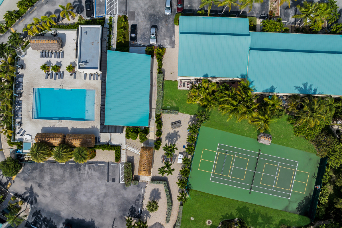 Aerial view of some of the amenities offered