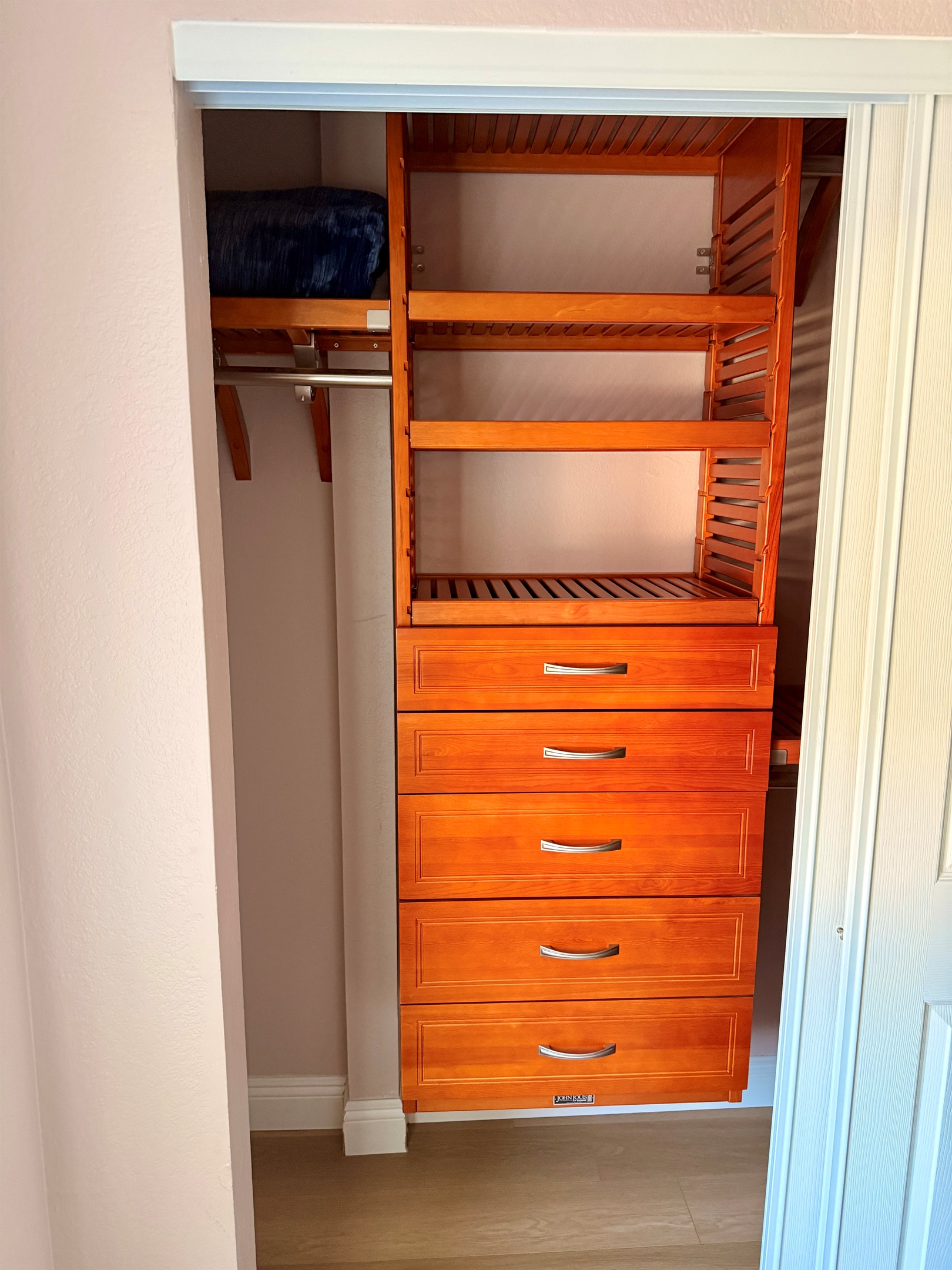 Closet organizer so you can easily unpack and store your things during your stay.