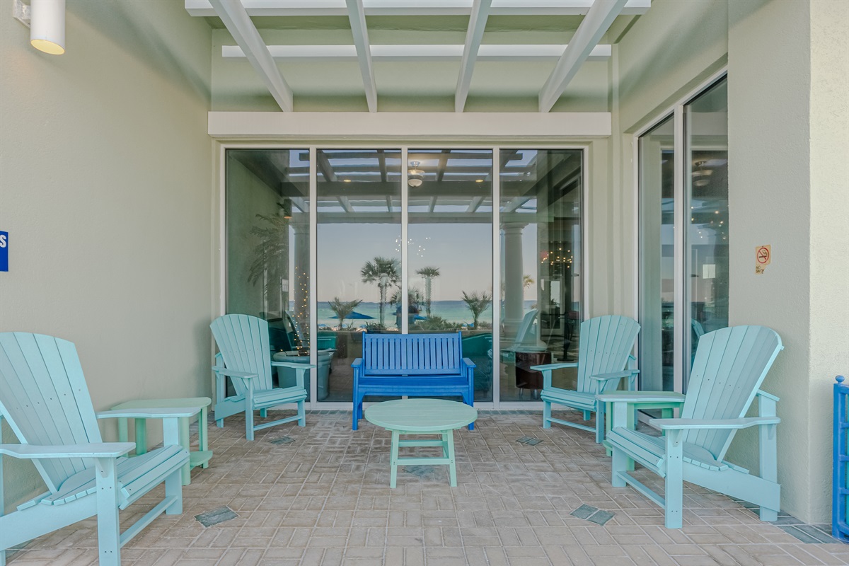Outdoor lounge area