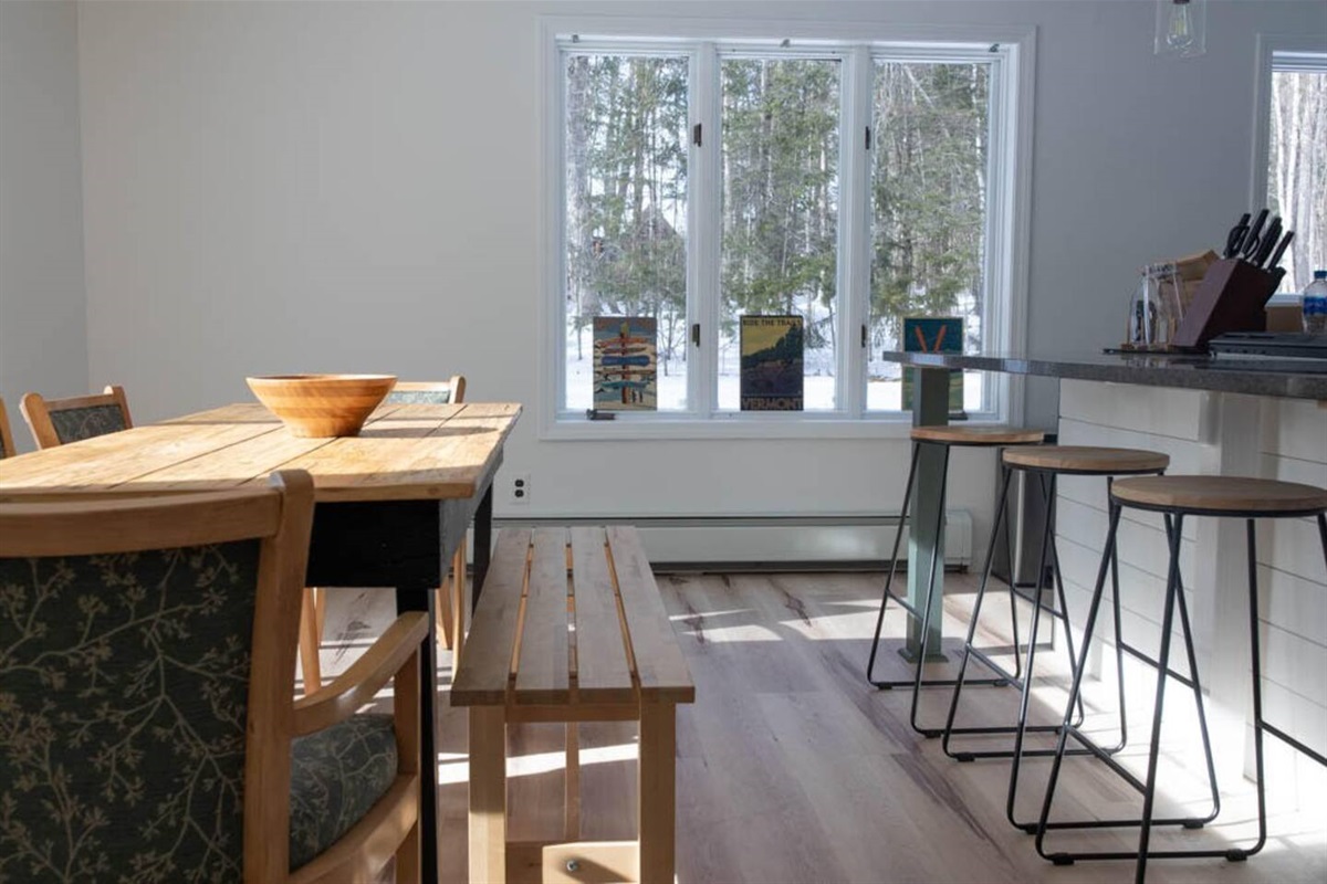 Ample kitchen seating