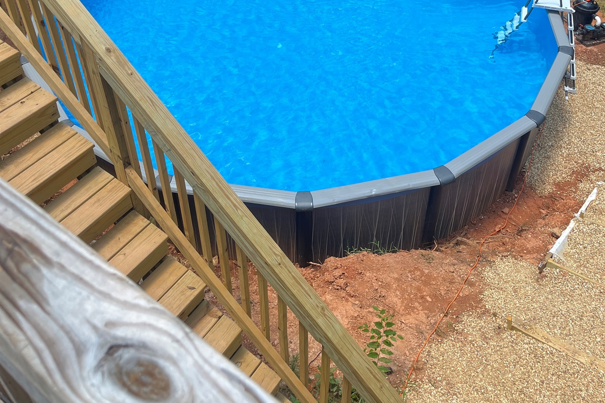 Pool!! It's not fancy (yet!) but it's great to cool off and relax!!