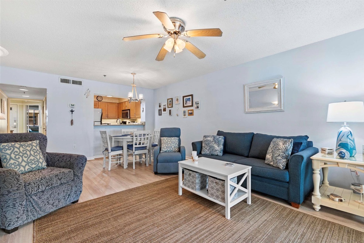 Living Room with sleeper sofa