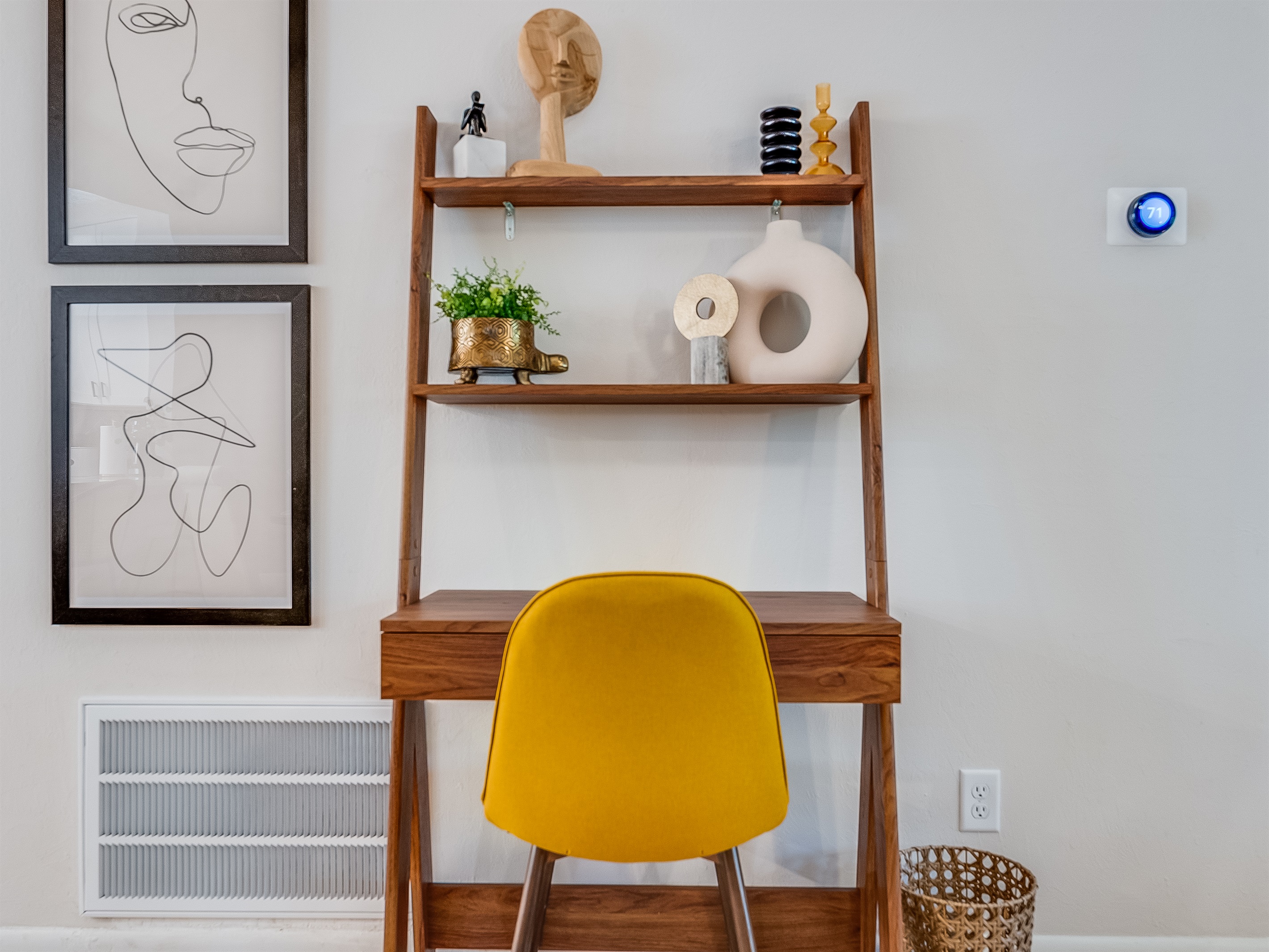 A dedicated desk space makes it easy to catch up on work or plan your next Savannah adventure.