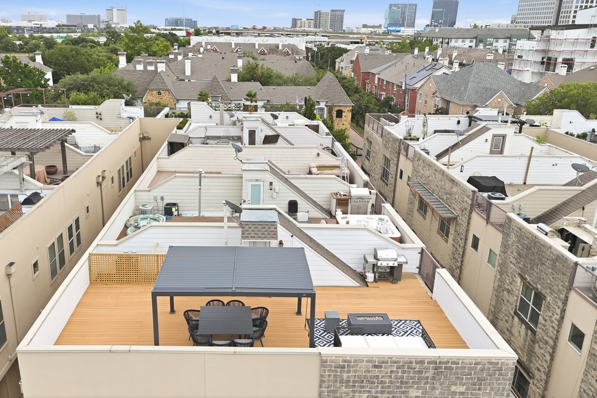 Enjoy stunning skyline views while dining al fresco on your private terrace!