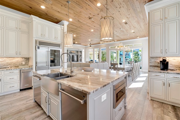 Large kitchen island