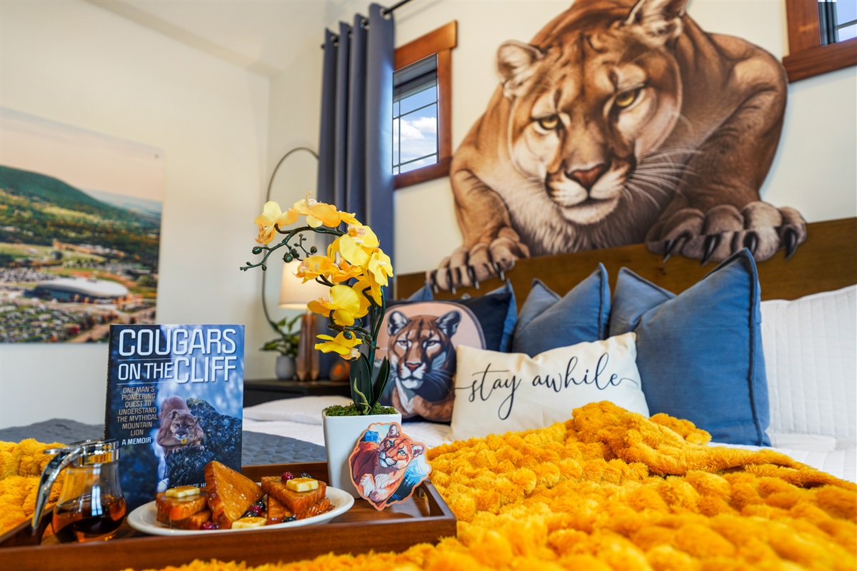 Thoughtful touches and elevated finishes make the Nittany Lion suite feel both luxurious and inviting.