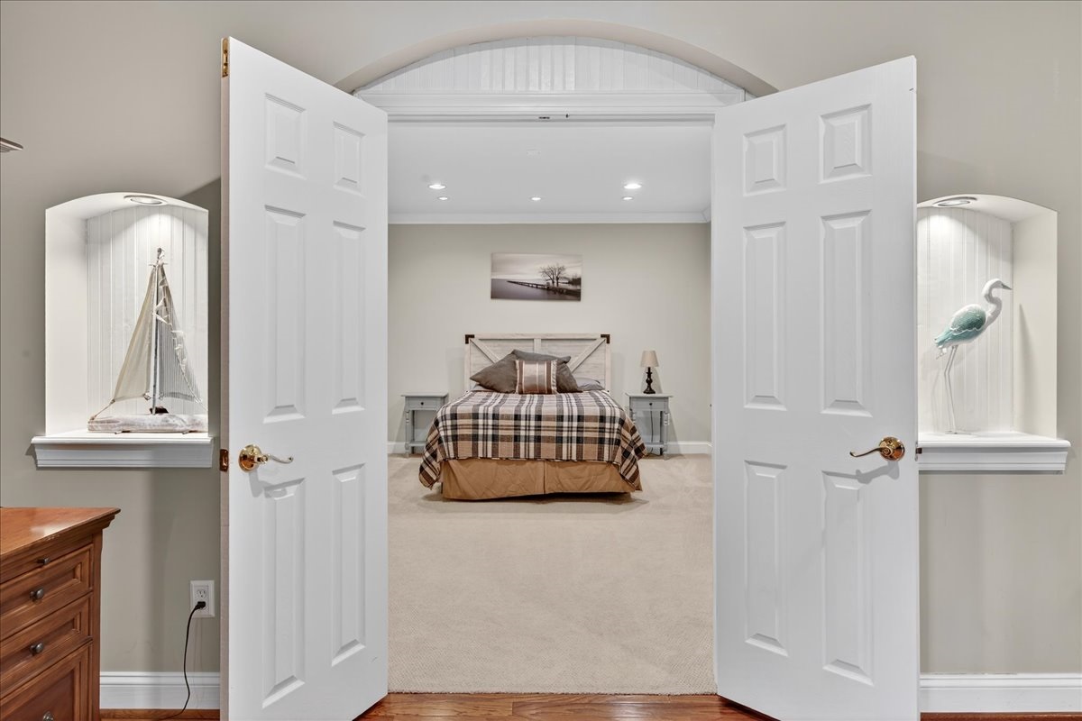 Large guest room tucked away downstairs.