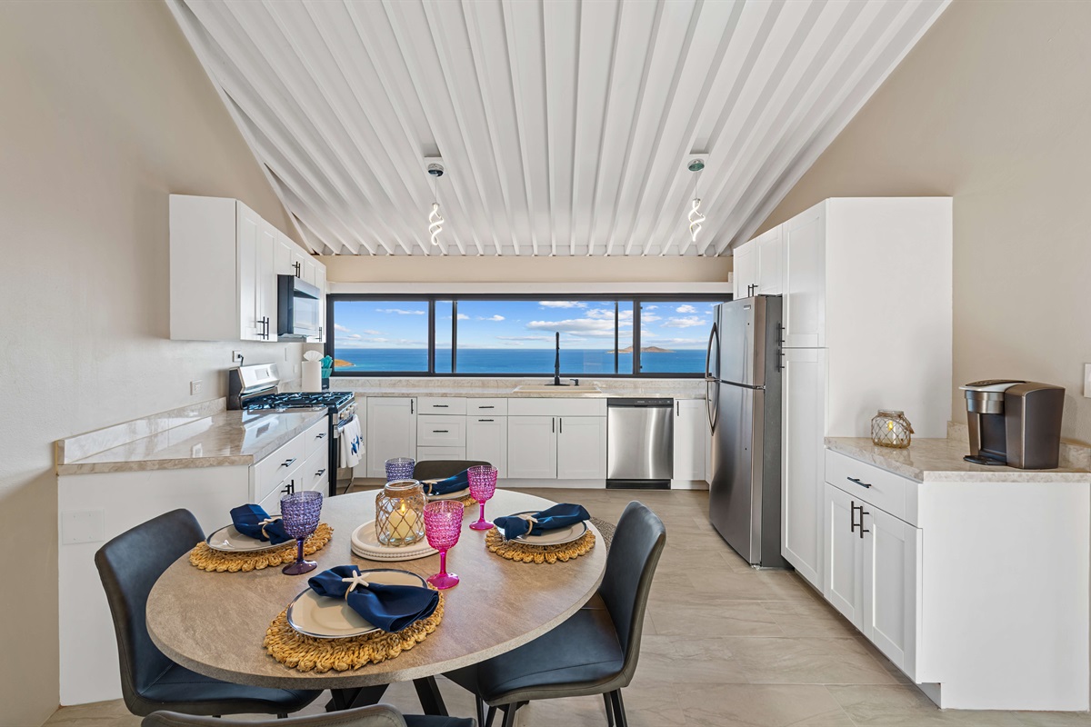 Renovated kitchen has everything you'll need to prepare meals