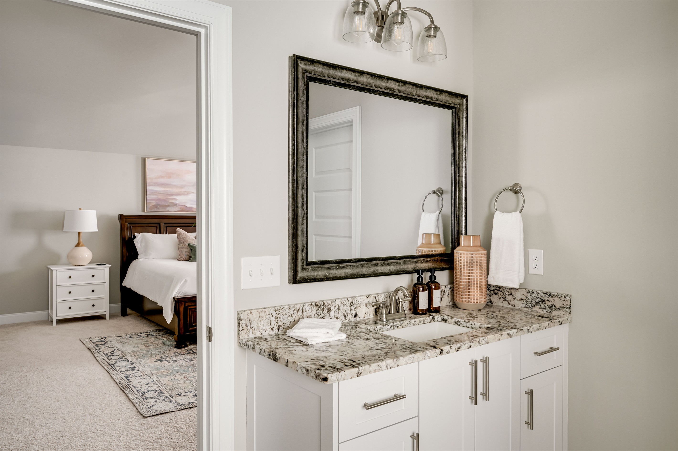 🛁 Dual vanities, double the elegance—your private spa retreat awaits.