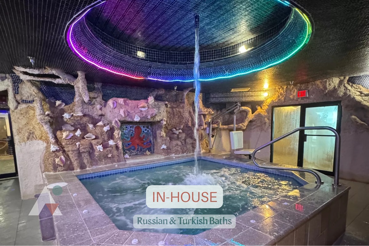 Located directly on-site within the Castle Beach Club building, the Russian & Turkish Baths are a historic wellness destination in Miami Beach. This famous bathhouse features traditional saunas, steam rooms, cold plunges, and therapeutic body treatments. 