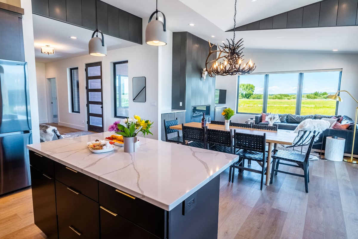 Kitchen and Living Areas