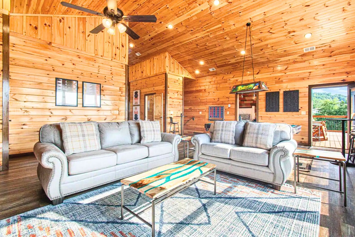 Inviting Sofa and Love Seat Upstairs