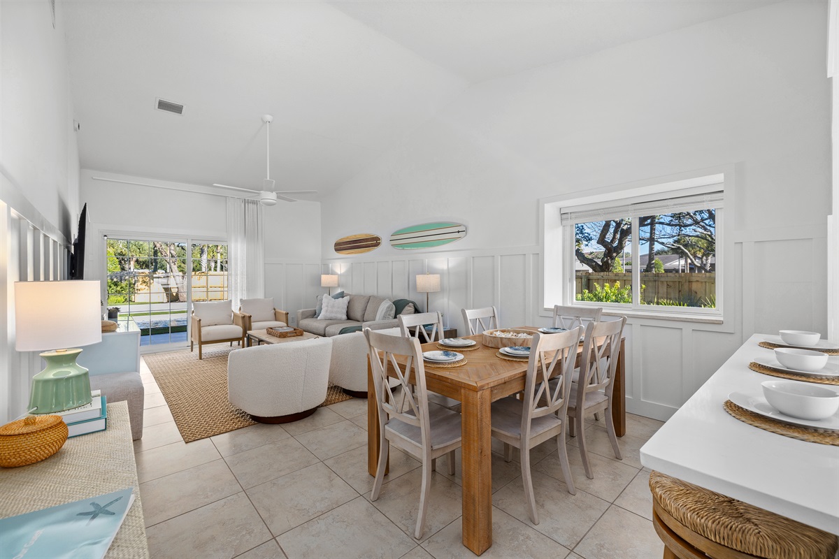 Bright, airy and open floor plan for everyone to spend quality time together.