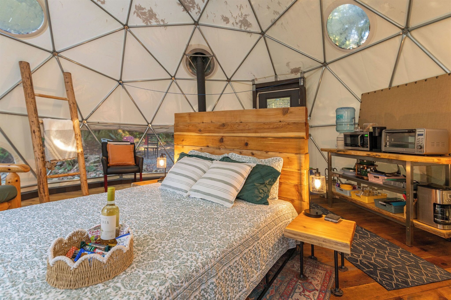 Inside the dome!