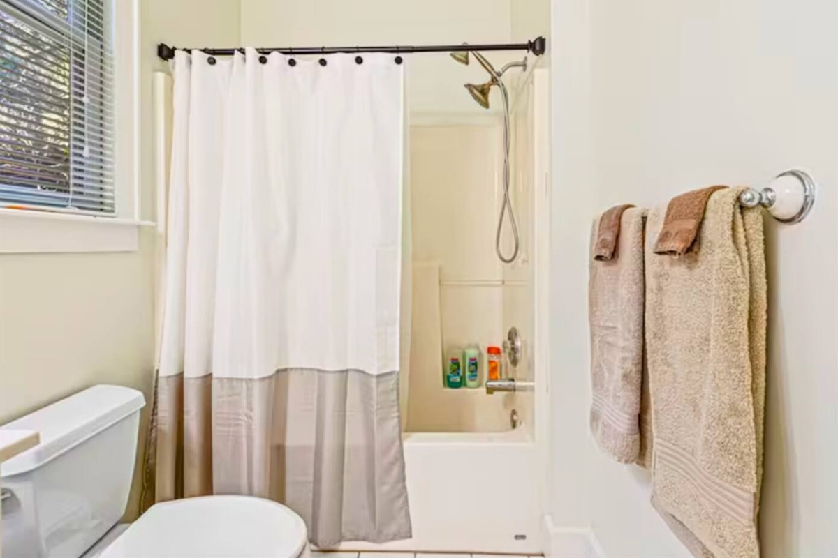 This Bathroom Also Has a Shower/Tub Combo