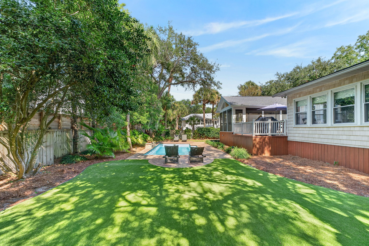 Backyard | IOP Poolside Paradise | 112 Sparrow Drive | Isle of Palms, SC | IOP Escapes